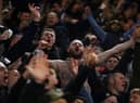 Newcastle United fans celebrate Joelinton's Carabao Cup goal against Southampton at the St Mary's Stadium last month.