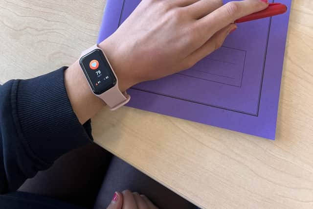 Teachers have been using the heart rate data to guide exam coaching conversations