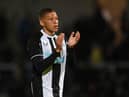 Dwight Gayle of Newcastle in action during the pre-season friendly between Burton Albion and Newcastle United at the Pirelli Stadium on July 30, 2021 in Burton-upon-Trent, England. (Photo by Michael Regan/Getty Images)