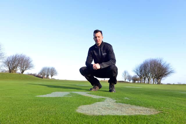 Boldon Golf Club course manager Jack Hetherington on the damaged greens