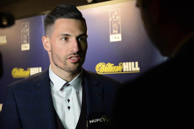 Fabian Schar at the North East Football Writers' Association's annual dinner.