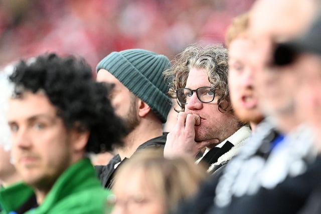 Newcastle United fans pictured at Wembley, picture by Frank Reid.