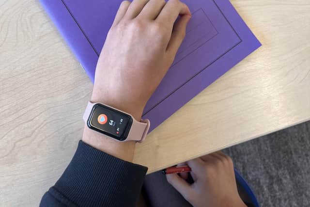 Pupils have been using heart rate monitors as they revise for their exams