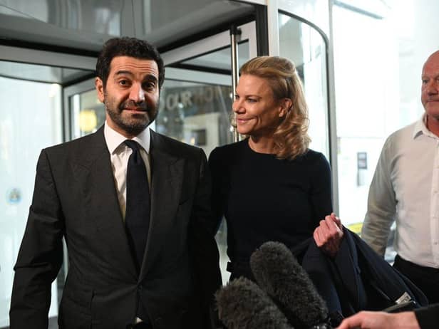 Newcastle United's new directors Amanda Staveley husband Mehrdad Ghodoussi. (Photo by OLI SCARFF/AFP via Getty Images)