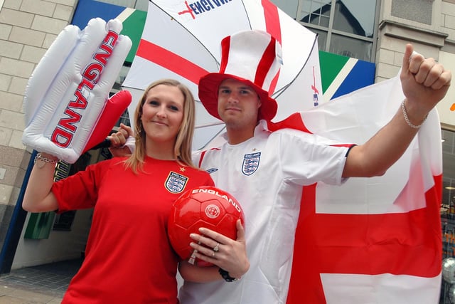 JJB Sports staff Sam Riley and David Harris were right behind England in 2006.