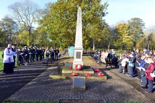 West Park War Memorial Armistice Day service.