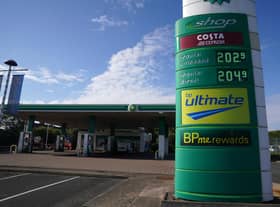 Fuel prices are displayed at a BP garage at Washington services on the A1 near Tyne and Wear. Picture date: Tuesday June 7, 2022. PA Photo. See PA story TRANSPORT Fuel. Photo credit should read: Owen Humphreys/PA Wire