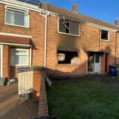 The aftermath of a fire in Seton Avenue, South Shields, on Saturday.