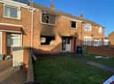 The aftermath of a fire in Seton Avenue, South Shields, on Saturday.