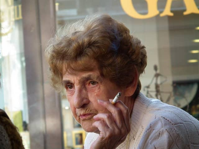 'Sorry miss, but are you old enough to be smoking that cigarette?'