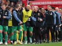 Manchester United assistant coach Steve McClaren shares a joke with Jonjo Shelvey, who he signed during his time as Newcastle United head coach.