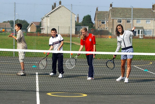 Back to 2004 for a reminder of a tennis lesson at Brierton School. Can you spot someone you know?