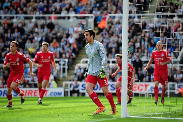Jose Enrique has opened up on his nightmare return to Newcastle United with Liverpool in April 2012.  (Photo by Stu Forster/Getty Images)