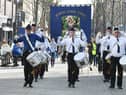 Bethesda Sunday School band march proudly down King Street on way to the Market Place.
