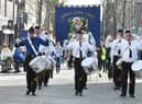 Bethesda Sunday School band march proudly down King Street on way to the Market Place.