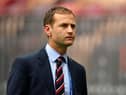 Dan Ashworth looks on during a pitch inspection prior to the 2018 FIFA World Cup Russia Semi Final match between England and Croatia at Luzhniki Stadium on July 11, 2018 in Moscow, Russia.  (Photo by Dan Mullan/Getty Images)