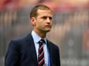 Dan Ashworth looks on during a pitch inspection prior to the 2018 FIFA World Cup Russia Semi Final match between England and Croatia at Luzhniki Stadium on July 11, 2018 in Moscow, Russia.  (Photo by Dan Mullan/Getty Images)