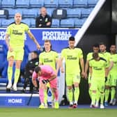 Jonjo Shelvey of Newcastle United leads his team out prior to the Premier League match between Leicester City and Newcastle United at The King Power Stadium on May 07, 2021 in Leicester, England.