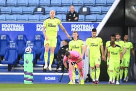 Jonjo Shelvey of Newcastle United leads his team out prior to the Premier League match between Leicester City and Newcastle United at The King Power Stadium on May 07, 2021 in Leicester, England.