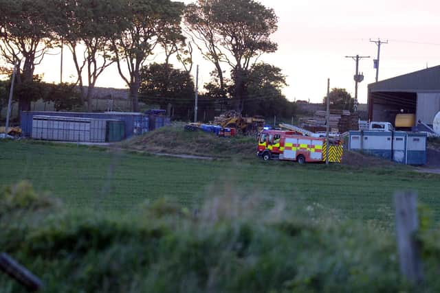 Firefighters at the scene of a field blaze on Lizard Lane in South Shields.