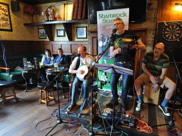 Shamrock Street performing their unique Irish music