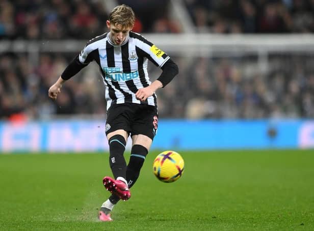 Newcastle United winger Anthony Gordon. (Photo by Stu Forster/Getty Images)