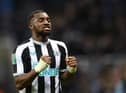 Allan Saint-Maximin of Newcastle United celebrates after the Carabao Cup Fourth Round match between Newcastle United and AFC Bournemouth at St James' Park on December 20, 2022 in Newcastle upon Tyne, England. (Photo by Stu Forster/Getty Images)