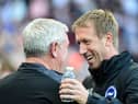 Steve Bruce and Graham Potter last season.