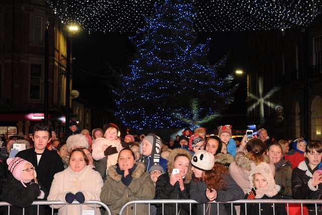 The Christmas lights switch in South Shields 7 years ago.