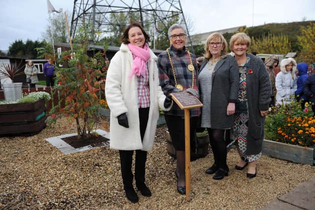 The gift of the tree is in recognition of the work of NECA. From left, Tyne and Wear deputy Lord Lieutenant Susan Wear, Mayor of South Tyneside Cllr Pat Hay, Mayoress Jean Copp and council leader Cllr Tracey Dixon.