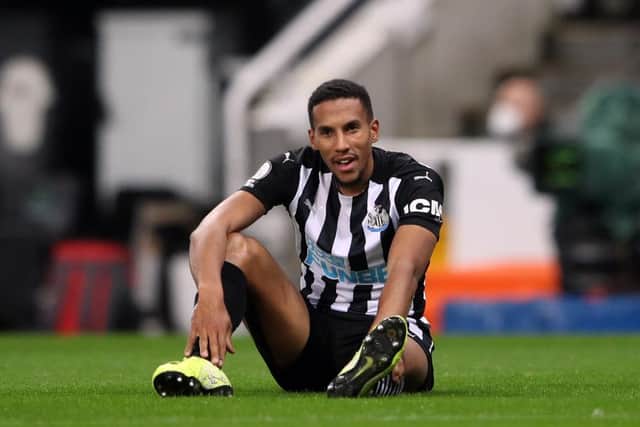 Isaac Hayden waits for treatment.
