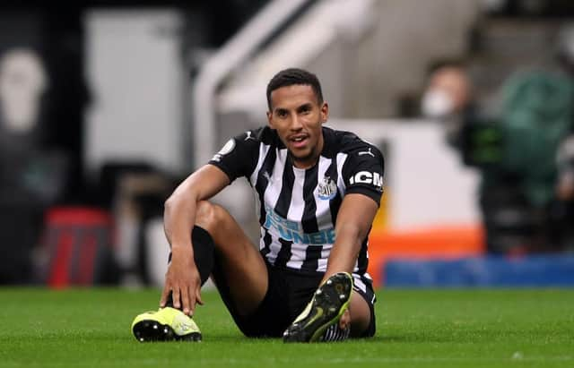 Isaac Hayden waits for treatment.