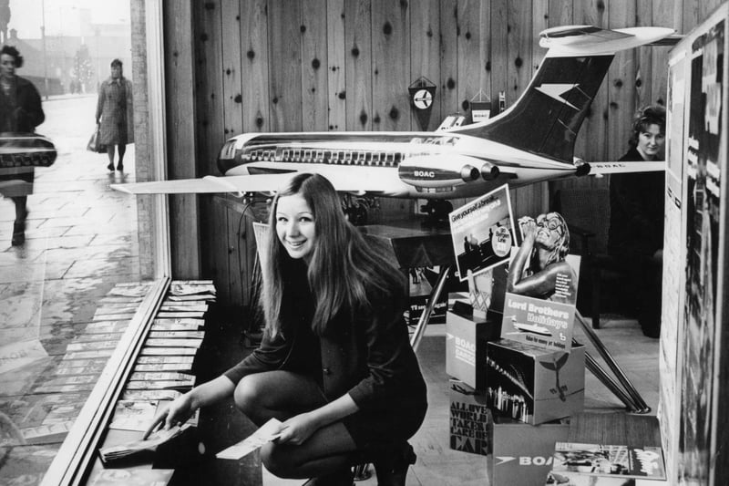 Back to 1969 for the window display of Graham and Warren, South Shields travel agents.