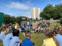 Green Transformation Day came after a year of hard work at Dunn Street. It included outdoor lessons in the better weather.
