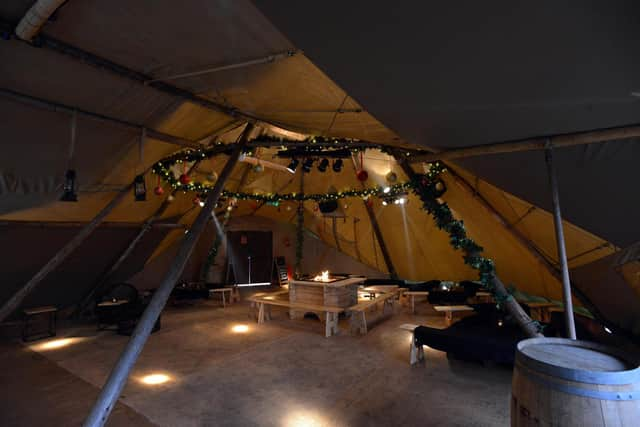 Inside Hadrian's Tipi