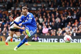 James Maddison in action for Leicester City.