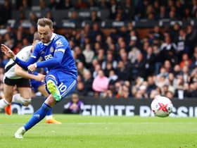 James Maddison in action for Leicester City.