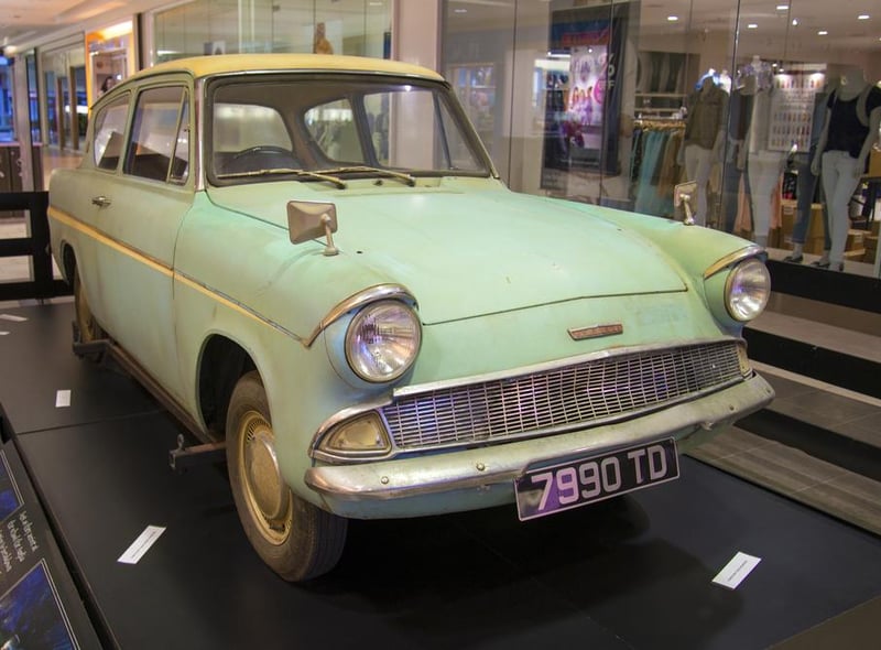 This plate adorned the luckless flying Ford Anglia 105E Deluxe which made a brief but memorable appearance in the second Harry Potter film