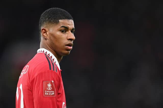 Manchester United striker Marcus Rashford is a doubt for Sunday's game against Newcastle United.