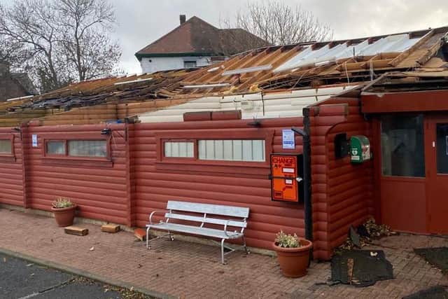 Extensive damage to South Shields and Westoe Club. Picture: Duncan Murray.