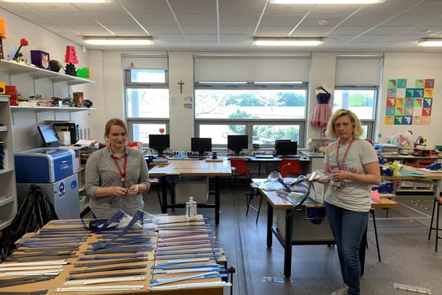 St Joseph's teachers, Sarah Malone (left) and Helen Cobain in the school's design and technology department.