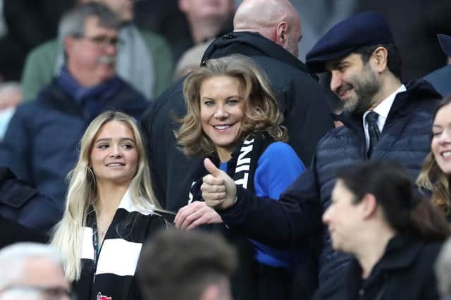 Newcastle United co-owners Amanda Staveley and Mehrdad Ghodoussi at St James's Park.