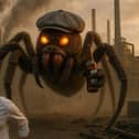 What a way to go! Mauled by a mutant Northern tarantula courtesy of misplaced parcel.   (image created by AI)