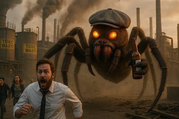 What a way to go! Mauled by a mutant Northern tarantula courtesy of misplaced parcel.   (image created by AI)