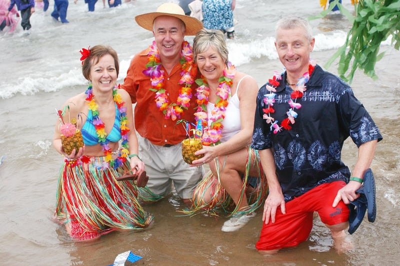 The Boxing Day dip at Seaburn had a tropical feel for these fundraisers. Recognise them?