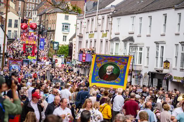 The Durham Miners' Gala, which usually sees tens of thousands of people flock to the city centre to join in the event, has been cancelled for the second year running, with 2022's celebrations to be dedicated to key workers. Photo by Rich Kenworthy.