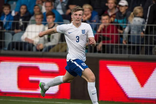 Matt Target of England during the U21 International match between Norway and England at Marienlyst Stadium on September 7, 2015 in Drammen, Norway. (Photo by Trond Tandberg/Getty Images)