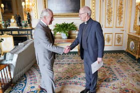 King Charles III receives the Archbishop of Canterbury Justin Welby 