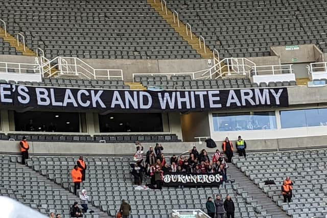 Rayo Vallecano fans at St James's Park.