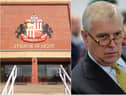 A brass plaque commemorating the stadium's official opening by the Duke of York has been removed.